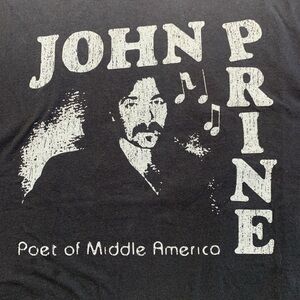 John Prine 2XL Commemorative T-Shirt Black Graphic Tee by Comfort Colors